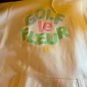 Golf Le Fleur Converse Hoodie. Cream colored. Size M